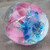 Vintage Signed St. Clair Art Glass Bell Darner Shaped Paperweight Pink Flowers