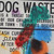 Vintage Dog Waste Obsolete Real Metal Street Sign Clean Up Your Poop w Graffiti
