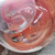 Vintage Signed Art Glass Paperweight Clear Ball Swirled Orange & Bubbles