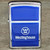 1981 Zippo Ultralite Blue Acrylic Westinghouse Advertising Cigarette Lighter