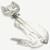 Vintage Signed TB-119 Sterling Silver Mid-Century Mod Cat Pin Brooch Abstract