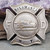 Obsolete Vintage Salamanca Fire Department Hat Badge w/ Firetruck Firefighter