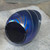 Vintage Orient & Flume Handblown Blue Iridescent Art Glass Paperweight Egg