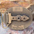 1987 Harvey Supply Company Brass Tone Tool Equipment Advertising Belt Buckle