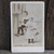 Antique Identified Cabinet Card Photo Young Boy on Tricycle Girl w/ Doll Baby