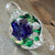 1999 Vintage Signed Joe Rice Teapot Shaped Art Glass Paperweight Ring Holder