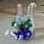 1999 Vintage Signed Joe Rice Teapot Shaped Art Glass Paperweight Ring Holder