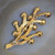 Vintage Gold Filled Van Dell Tree of Life Brooch w/ Uranium Glass Crystals Pin