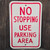 Vintage Hand Painted No Stopping Use Parking Area Sign Real Street Traffic Sign