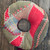 Antique Homemade Quilted Christmas Wreath Decoration Crazy Quilt Pillow Stuffed