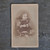 Antique CDV Photograph of Young Girl in Chair Small Black Dog Photo Norwich, CN
