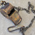 Large Old Vintage Heavy Brass Whistle Military Police Loud with Original Chain