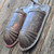 Antique Victorian Tin Double Cup Primitive Wall Mount Match Holder Match Safe