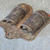 Antique Victorian Tin Double Cup Primitive Wall Mount Match Holder Match Safe