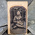 Antique 1/9 Plate Tintype Photo Young Girl on Floor Holding Book w/ Sleeping Dog