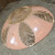 Vintage 1930's Art Deco Glass Ceiling Light Fixture Cover Shade Pink Frosted