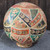 Vintage Mid-Century Camel Bladder Leather Skin Lamp Shade Globe Hand-Painted