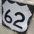 U.S. Route 62 Real Vintage Obsolete Retired Highway Marker Street Road Sign
