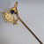 Antique Wishbone & Leaf with Deep Blue Sapphire Victorian Gold Stick Pin Brooch