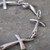Robert Lee Morris RLM Studio Sterling Silver Cross Link Bracelet Crucifix .925
