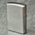 2010 Vintage Engraved Flame Logo Zippo Cigarette Lighter Satin Brushed Chrome