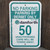 No Parking Permit Only Danforth Company Lot Warning Sign Buffalo Rochester NY