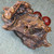 Lucite Grapes Mid-Century Decor on Grape Cluster Shaped Natural Wood Burl Base