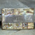 Vintage Nickel Plated Brass Belt Buckle Mother of Pearl Abalone Shell Inlay AL
