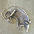 1981 Vintage Figural Armadillo Texas Blue Bayou Brass Belt Buckle Great American