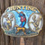 1986 Vintage Enameled Hunting An American Tradition Belt Buckle Hunter & Dog
