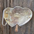 Vintage Western Double Hearts Dual Heart Engraved Etched & Tinted Belt Buckle