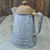 Small Antique Gray Mottled Enamelware Porcelain Enamel Cowboy Coffee Pot Pitcher