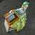 Vintage Porcelain Mid-Century Woman with Open Suitcase Figural Planter Figure