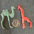 Vintage Don Manning Plastic Giraffe Camel Figurine Pair Mid Century Modern Toy