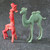 Vintage Don Manning Plastic Giraffe Camel Figurine Pair Mid Century Modern Toy