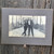 Antique Mounted Photo Well Dressed Young Men Embracing on Steel Truss Bridge