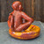 Vintage Ceramic Monkey Ashtray Mid Century Odd Art Chimp Pottery Novelty Figure