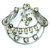 Vintage Espo Flex Sterling Silver Filigree Abstract Brooch Pin Rhinestones