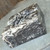 Vintage Zebra Marble Black & White Ashtray Square MCM Banded Stone 2 Rest Cigar