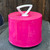 Vintage Bright Pink Disk-Go-Case 45 rpm 7" Vinyl Record Holder Case Carrier