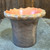 Artisan Signed W.E. Harmon Decorative Turned Wood Vase with Flared Ruffled Rim