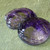 Vintage Swirled Purple Amethyst Art Glass Molded Peanut in Shell Paperweight
