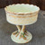 Antique Custard Uranium Glass Northwood Maple Leaf Stem Compote Candy Dish Glow