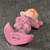 MCM 1950s Japan Pink Mica Glitter Standing Pixie Elf Ornament Figurine Christmas