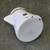 Antique White Enamelware Mini Coffee Pot Hinged Lid Pitcher Farmhouse Decor 4.5"