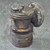 Antique Auto-Lite Coal Miners Brass Helmet Lantern Carbide Lamp Light Distressed