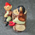 Vintage Ceramic Pixie Elves Stump Souvenir Salt & Pepper Shakers Set Elf Gnomes