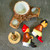 Vintage Ceramic Pixie Elves Stump Souvenir Salt & Pepper Shakers Set Elf Gnomes