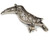 Vintage Jezlaine Signed Sterling Silver Pierced Toucan Bird Brooch Pin & Box
