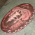 Vintage 1973 Cranberry Glass Christmas Plate Mary Gregory Style Enamel 602 1973